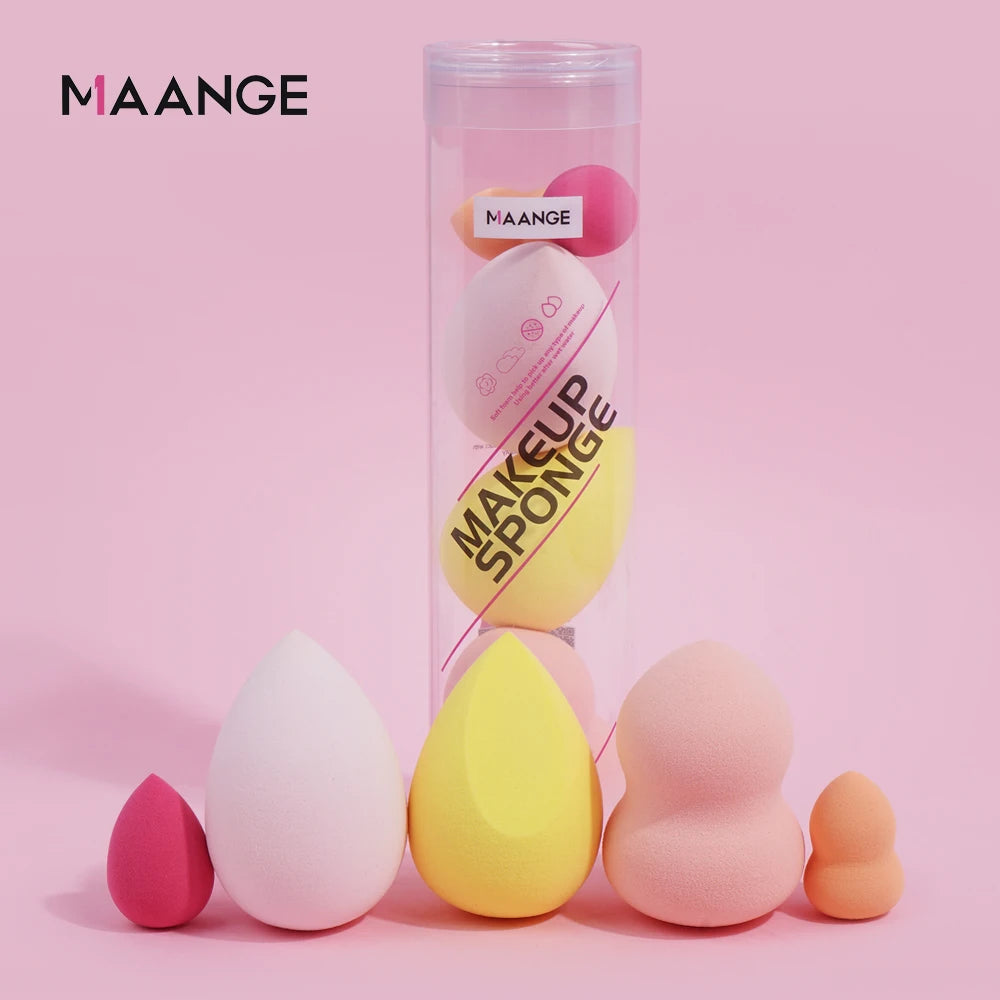 MAANGE 5-Piece Colorful Makeup Sponge Set