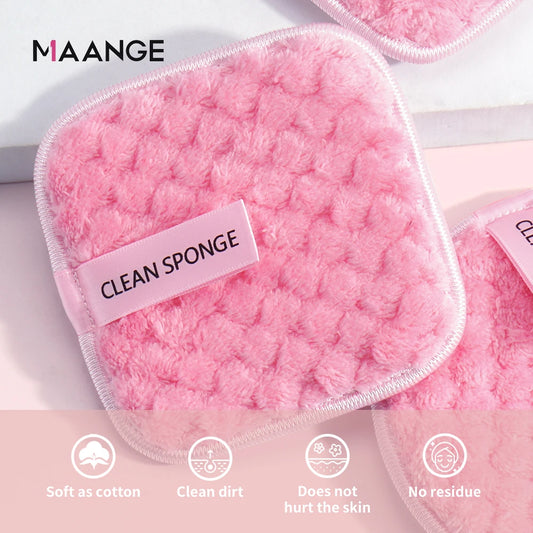 MAANGE 3-Piece Microfiber Makeup Removal Sponge Set