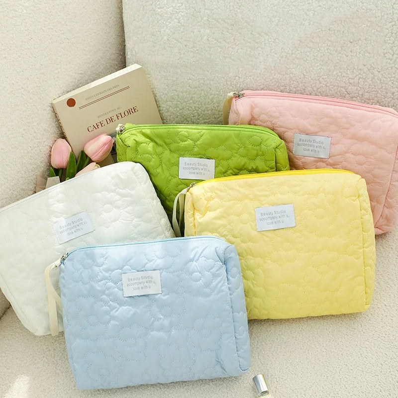 LuxeGlow Waterproof Large-Capacity Makeup Pouch
