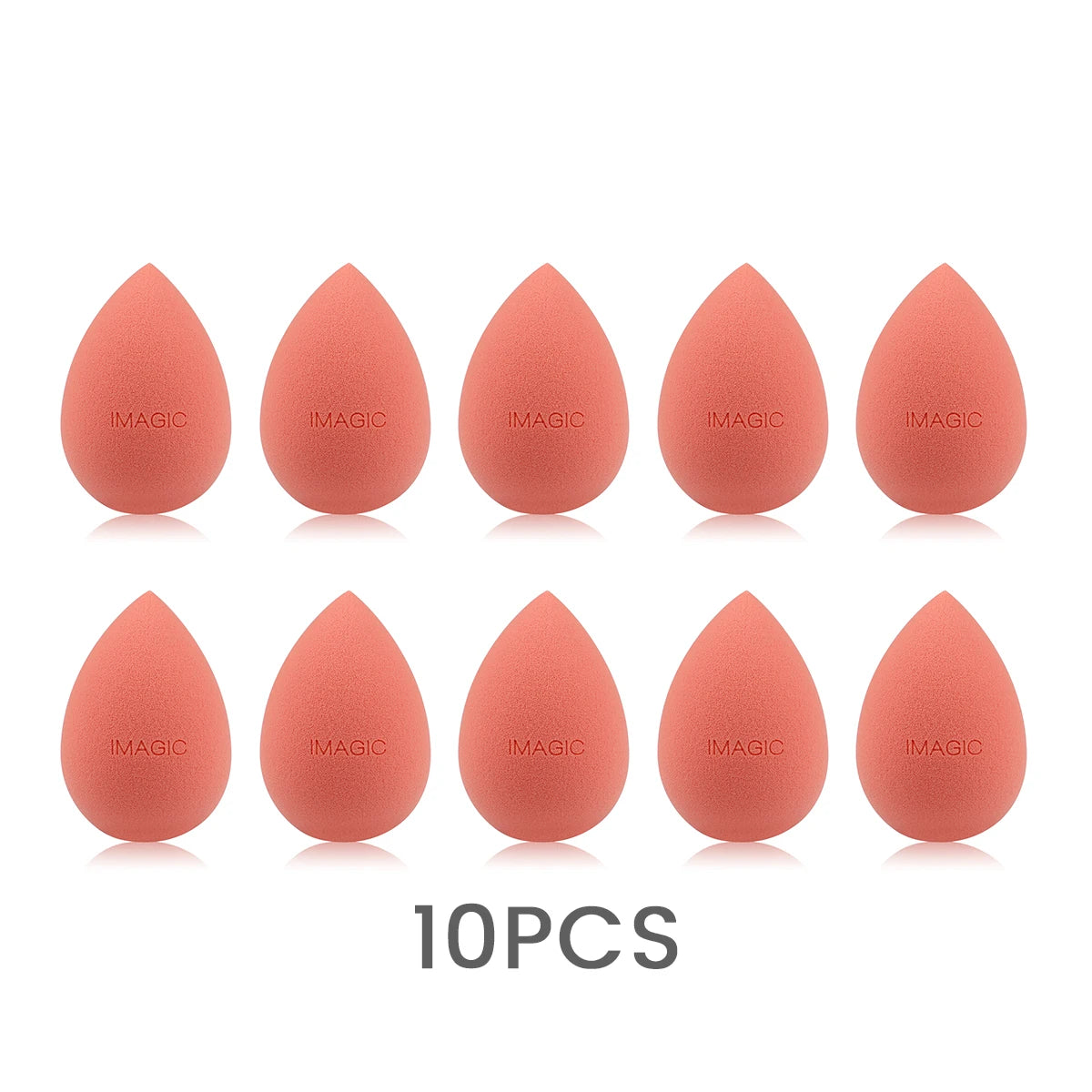 IMAGIC 10-Piece Soft Makeup Sponges – Wet & Dry Use, Multi-Shape Set