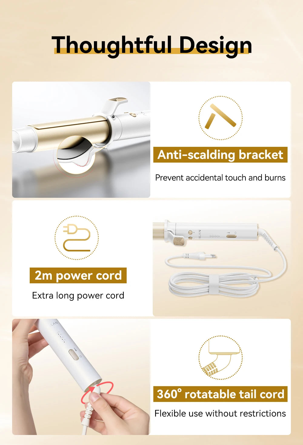 ANLAN Automatic Hair Curler – Fast Heat & Smart Temp Control