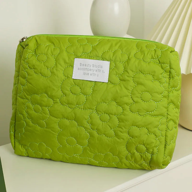 LuxeGlow Waterproof Large-Capacity Makeup Pouch