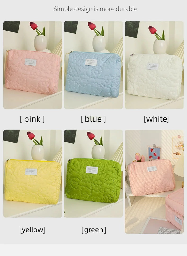 LuxeGlow Waterproof Large-Capacity Makeup Pouch