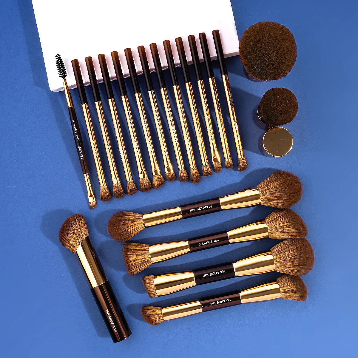 MAANGE Pro Dual-Ended 20-Piece Makeup Brush Set with Bag