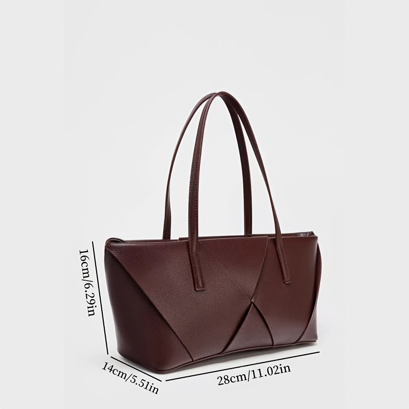 Elegant Woven Textured Tote Bag with Shoulder Strap