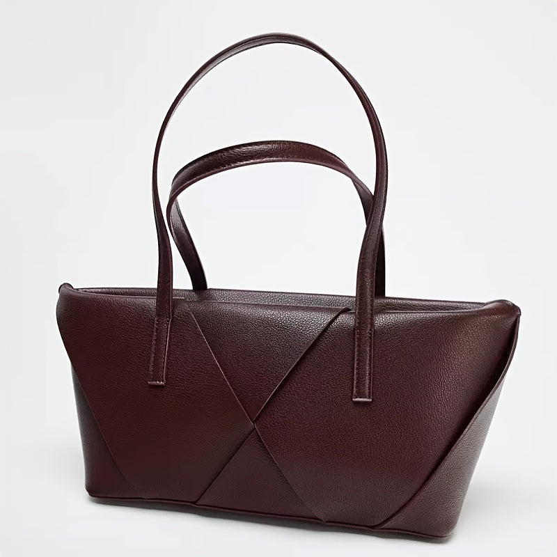 Elegant Woven Textured Tote Bag with Shoulder Strap