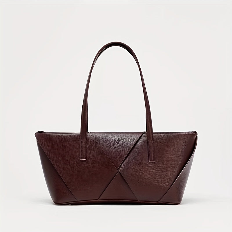 Elegant Woven Textured Tote Bag with Shoulder Strap